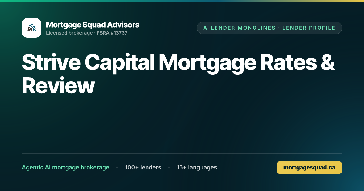 Strive Capital Mortgage Rates & Review